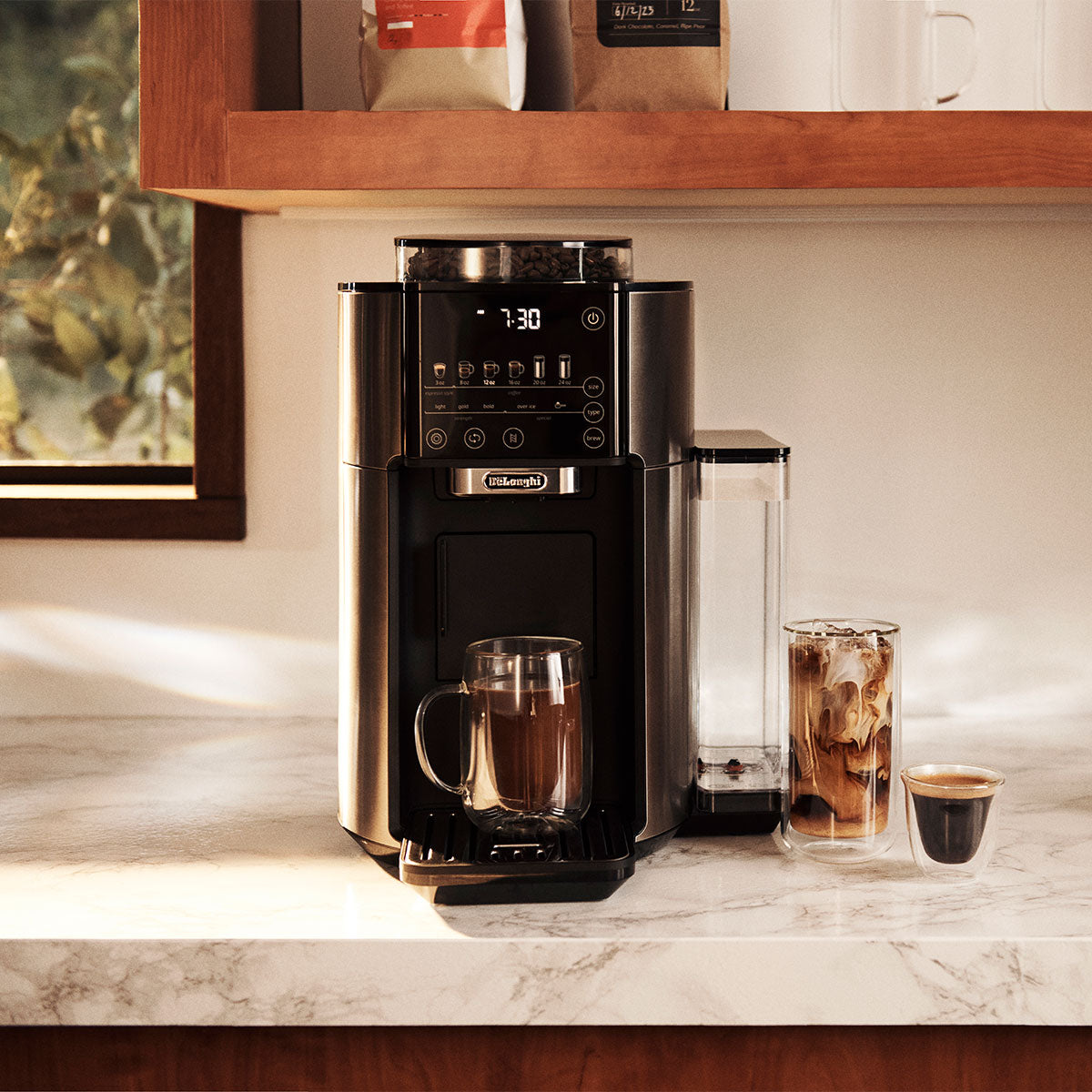 DeLonghi TrueBrew Automatic Coffee Maker Machine with Stainless Steel Finish - Perfect for Home, Office & Restaurant Use
