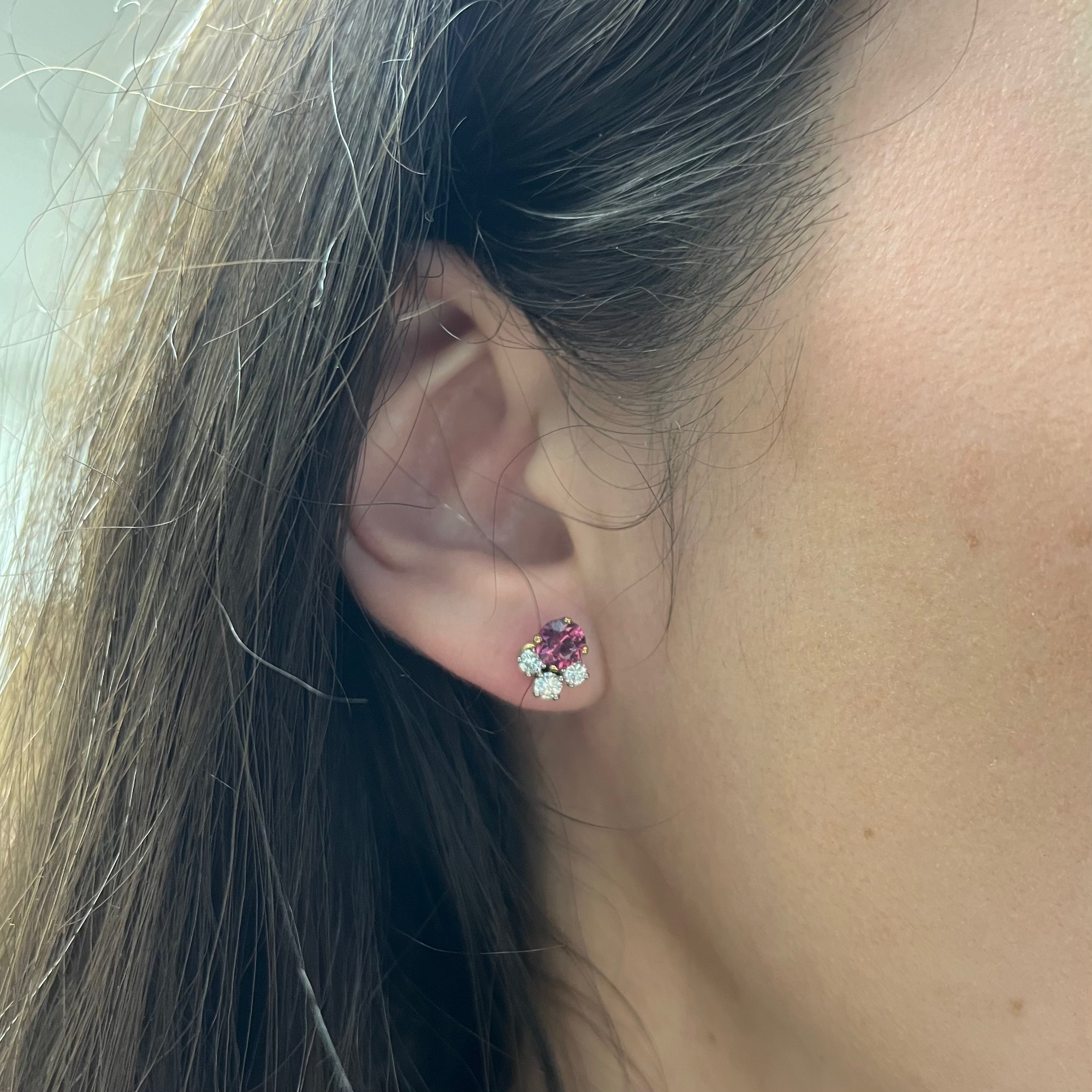 Cavelti Tourmaline and Diamond Earrings 1.0ctw Gemstone Jewelry with 0.4ctw Diamonds | Elegant Gift for Women | Perfect for Weddings, Anniversaries & Special Occasions