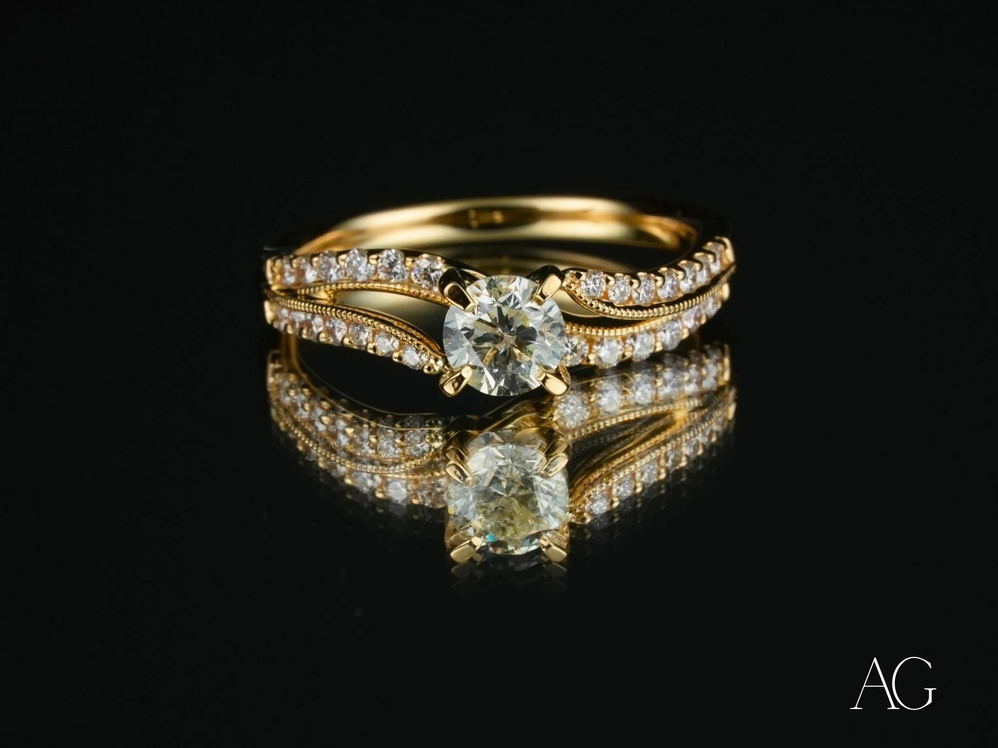 Radiant Vow Engagement Ring - 14K Gold Diamond Wedding Band for Women | Perfect for Proposals, Anniversaries & Romantic Occasions