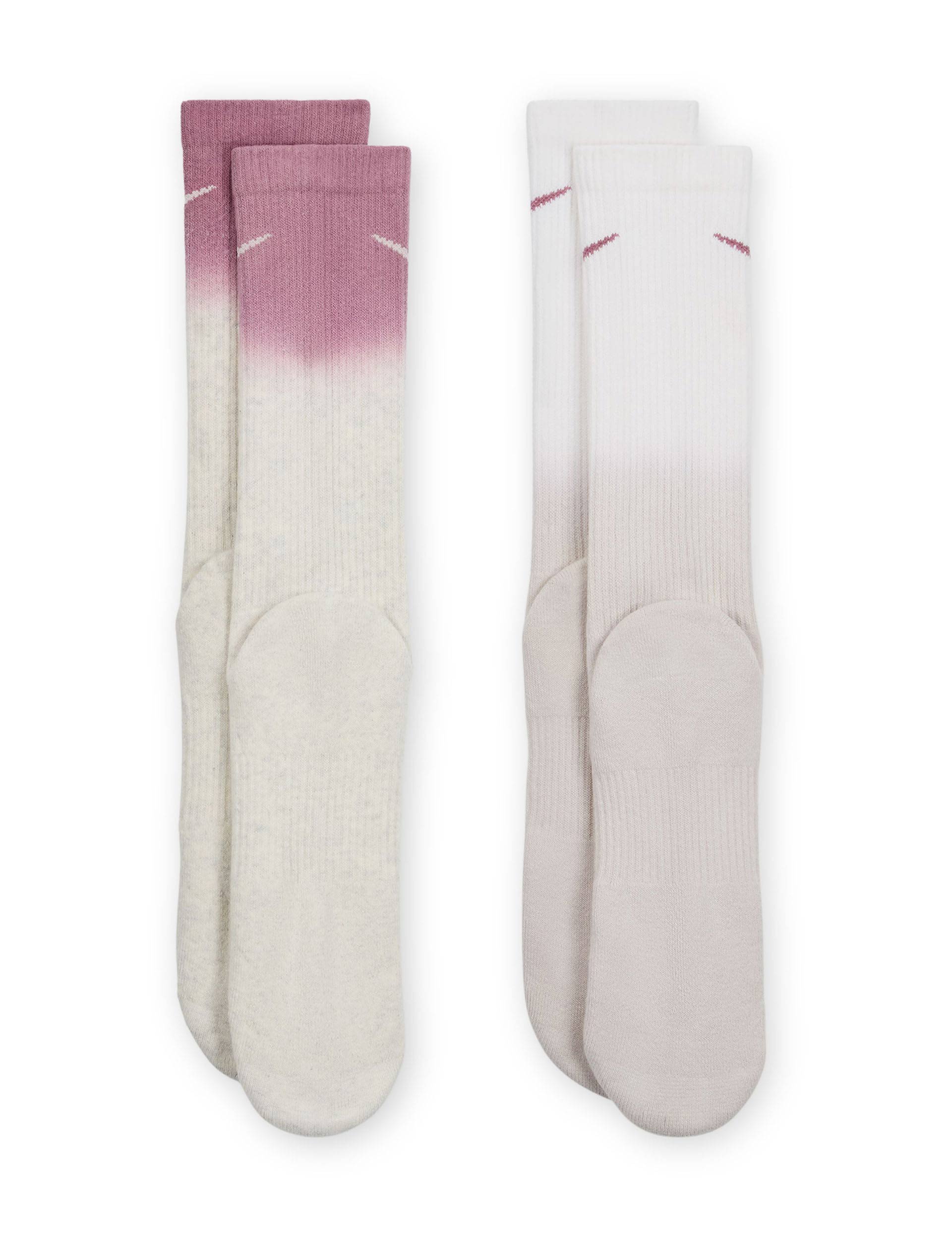 Everyday Plus Cushioned Crew Socks (2 Pairs) - Multi Color - Soft & Comfortable for Men & Women - Perfect for Running, Hiking & Daily Wear