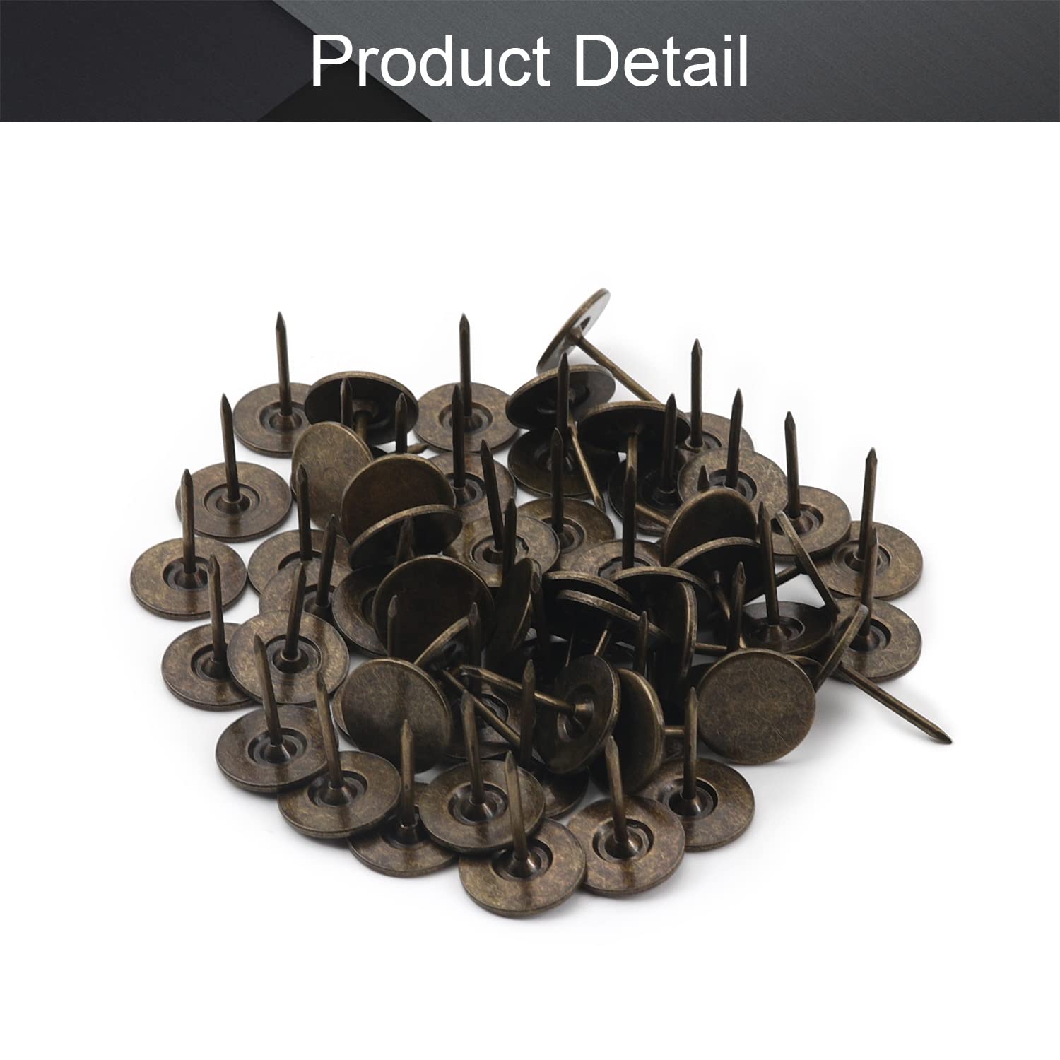 60PCS Bronze Upholstery Nails 0.63