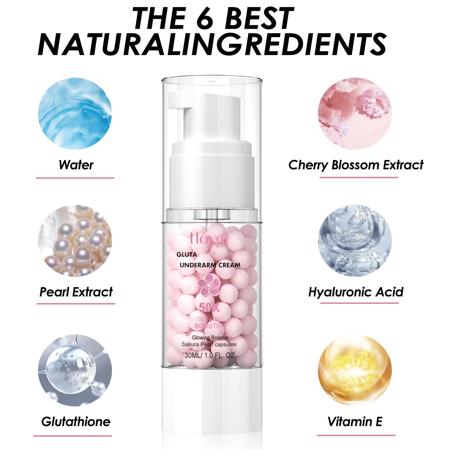 Gluta Booster Cream - Skin Whitening & Brightening Underarm Cream with Pearl Capsules for Women | Exfoliating Body Gel for Smooth, Radiant Skin | Perfect for Daily Body Care & Nighttime Skincare Routine