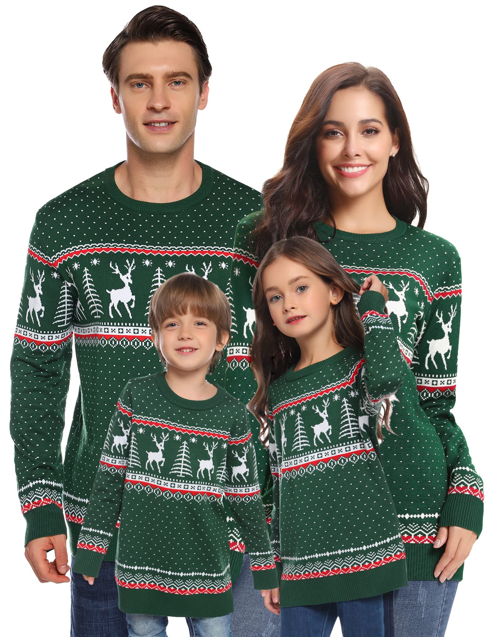Festive Christmas Jumpers for Women & Men - Cozy Knitted Pullover for Family & Couples - Perfect for Holiday Parties