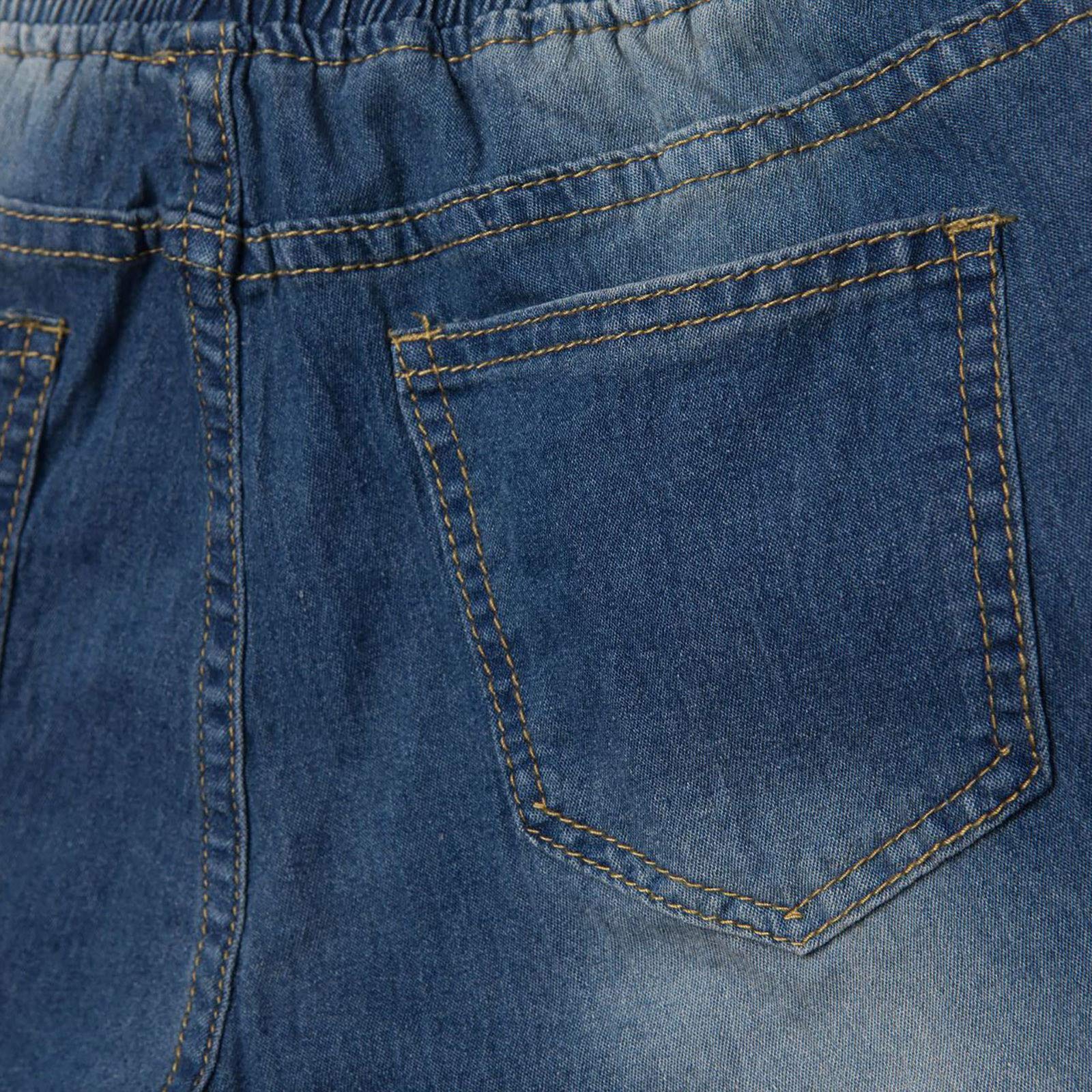 Women's Mid Rise Denim Jeans with Lace Waistband - Casual Stretch Pocket Pants for Everyday Wear | Perfect for Work, Outings & Relaxing