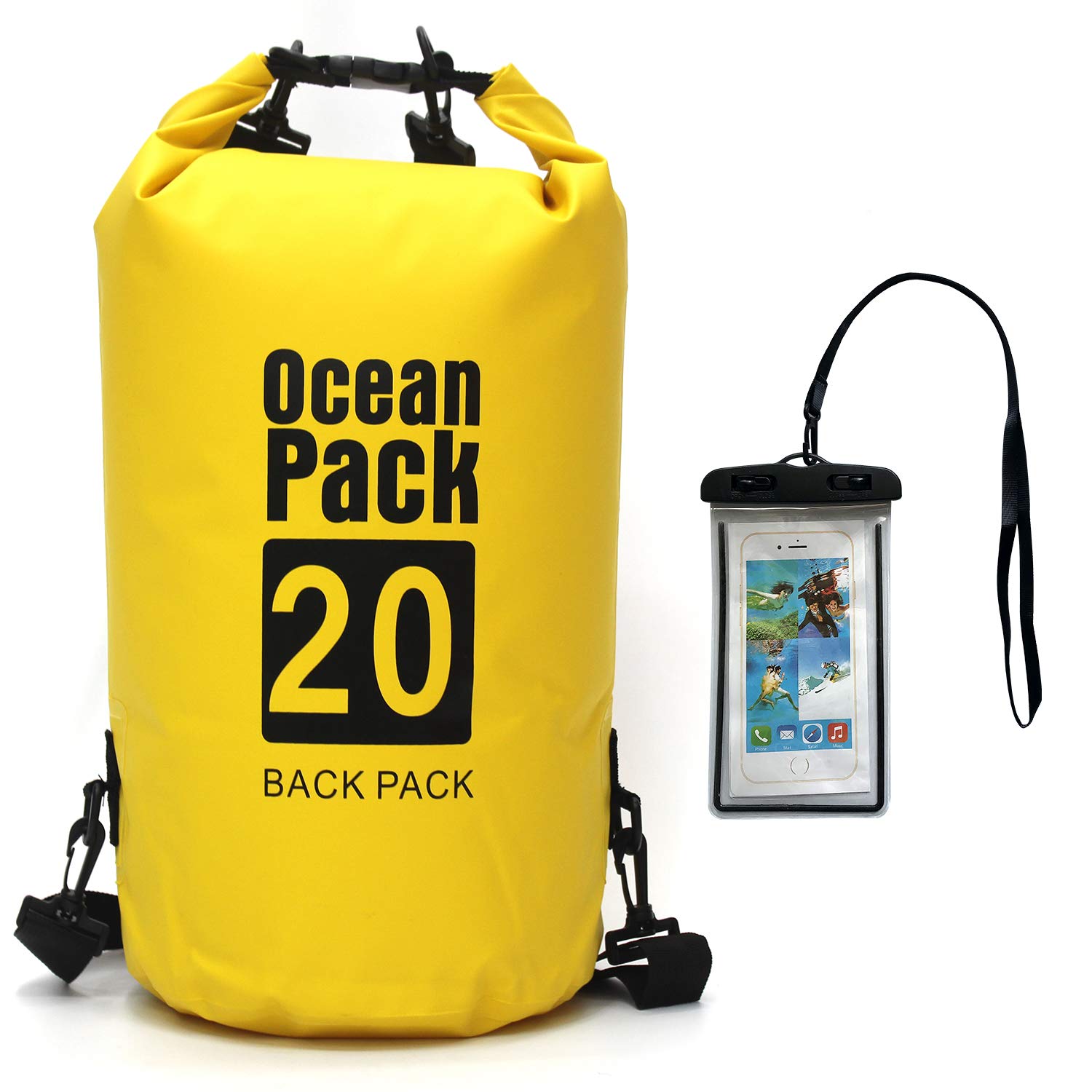 **Oflive Waterproof Dry Bag with Phone Case - 2L/5L/10L/15L/20L/30L - Floating & Lightweight Dry Sack for Kayaking, Rafting, Boating, Swimming, Camping, Hiking, Beach, Fishing - Ideal for Outdoor Adventures & Water Sports**