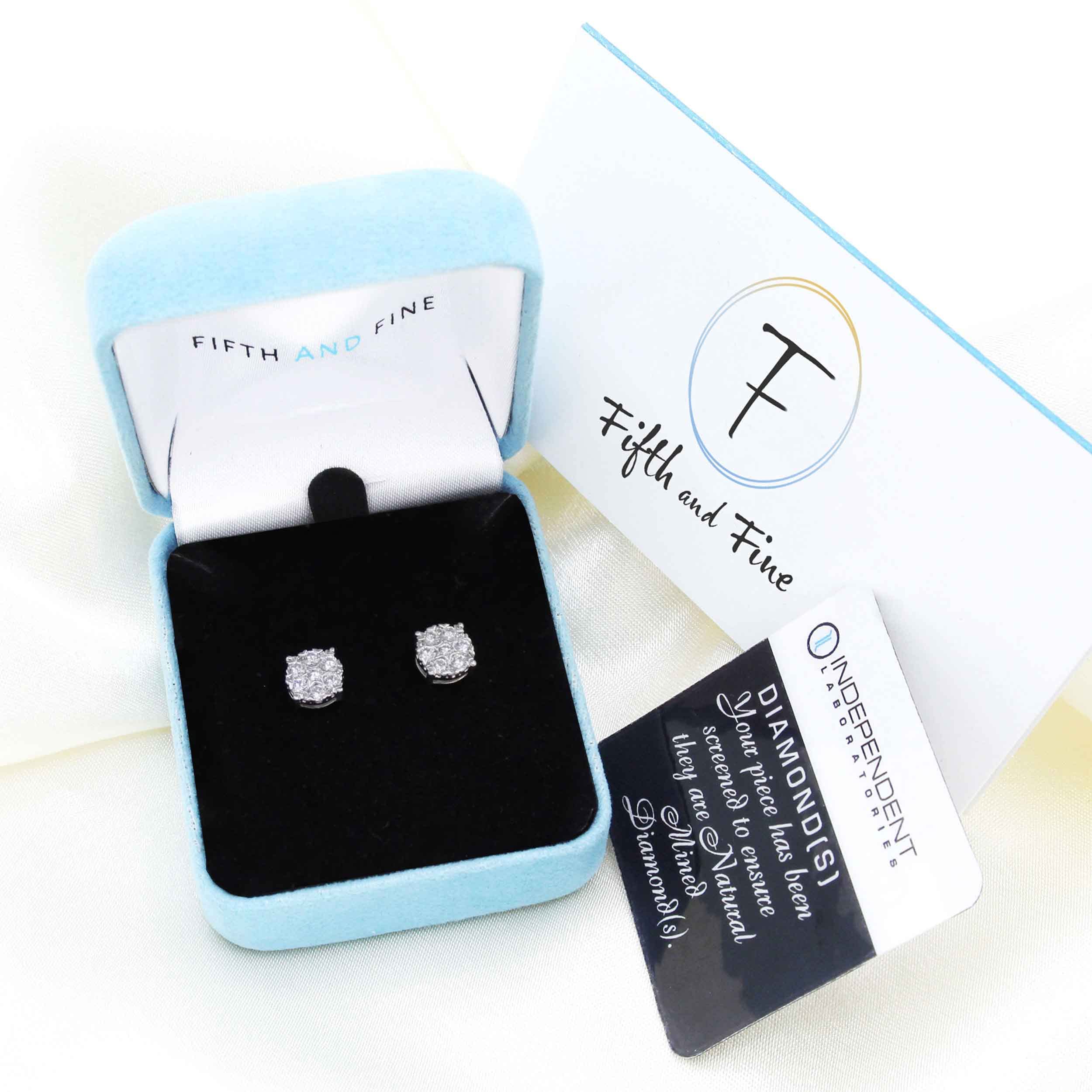 1/2 Cttw - 1 Cttw Natural Diamond Stud Earrings for Women in 925 Sterling Silver (Choose Size & Shape) | Elegant Everyday Jewelry & Special Occasion Gift