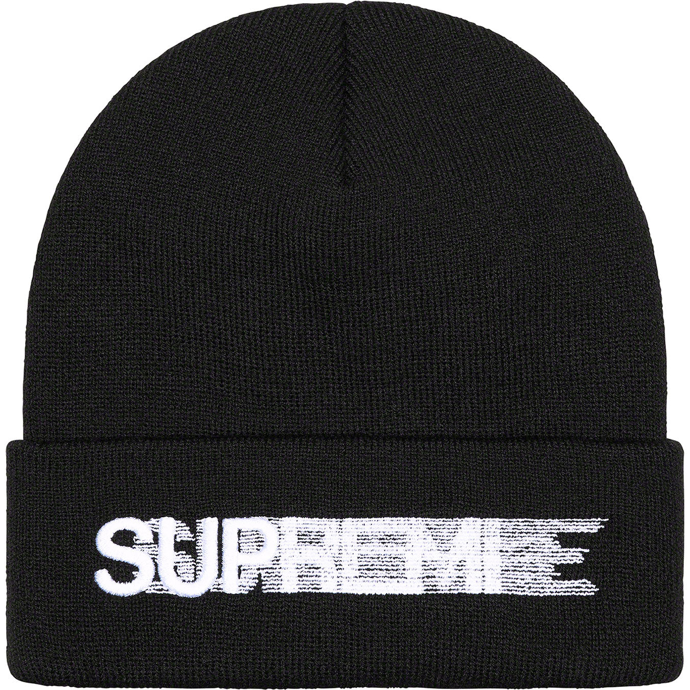 Supreme Motion Logo Beanie - Black Winter Knit Hat for Men & Women - Perfect for Skiing, Snowboarding & Cold Weather Fashion