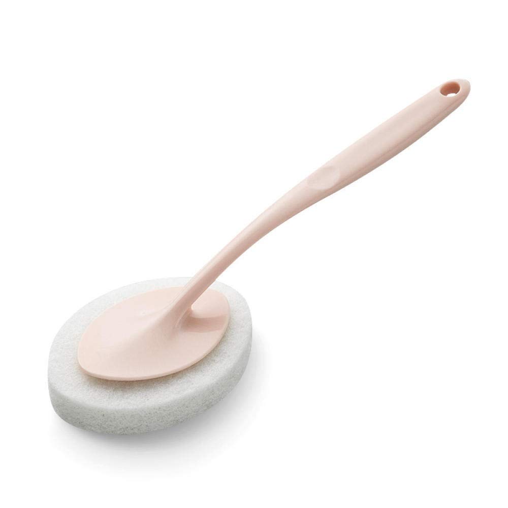 XiXiBoom Extra Long Handle Toilet Brush with Magic Sponge - Heavy Duty Bathroom Cleaning Tool for Stubborn Stains, Dishwashing & Kitchen Use - Ergonomic Design for Toilet Bowl, Sink & Tile Cleaning (Light Grey/Pink) - Perfect for Home, RV & Apartment Cleaning