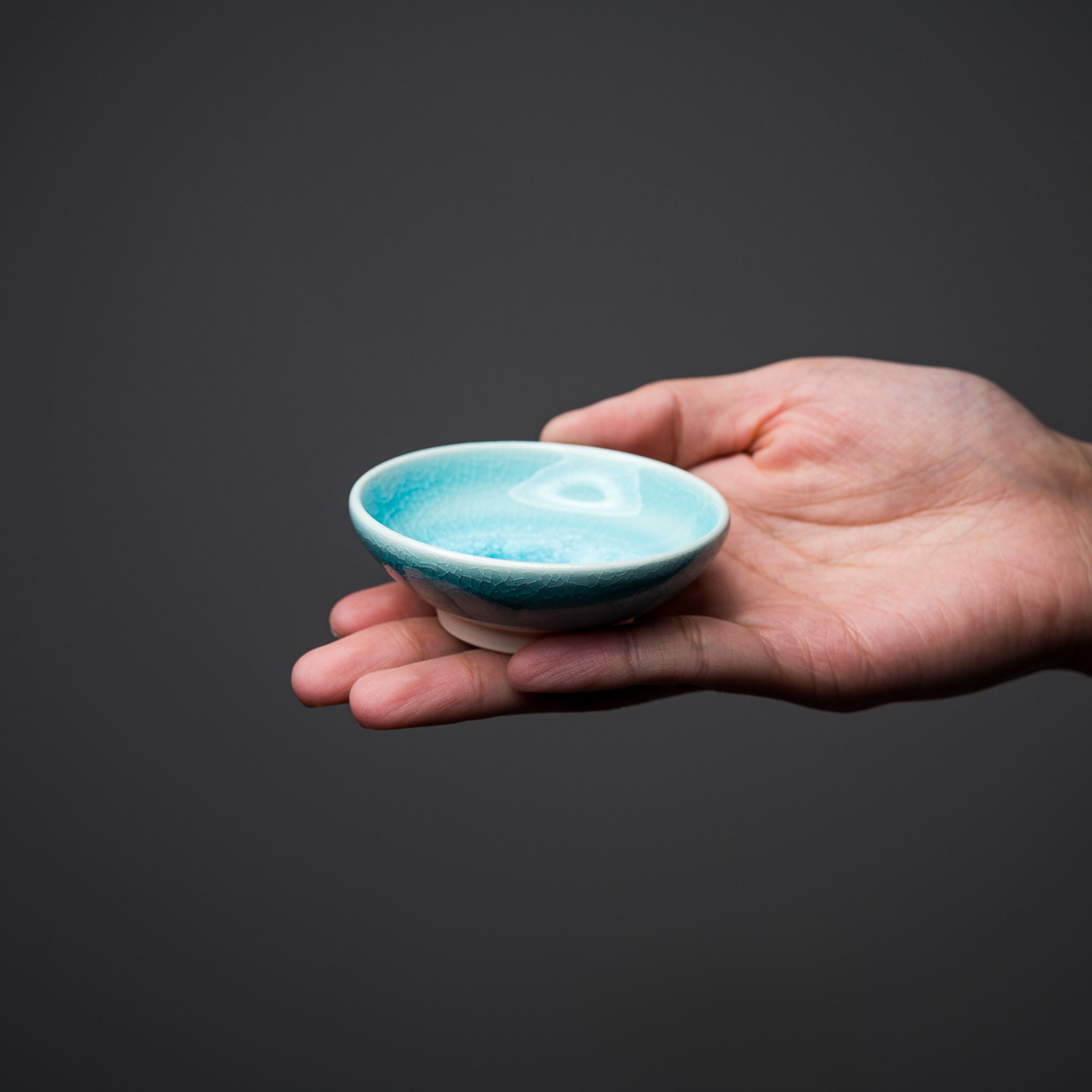 NINSHU Small Ceramic Dish - Water Spirit Design | Elegant Japanese-Style Appetizer Plate for Sushi, Soy Sauce, and Condiments | Perfect for Home Dining, Restaurants, and Gift Giving