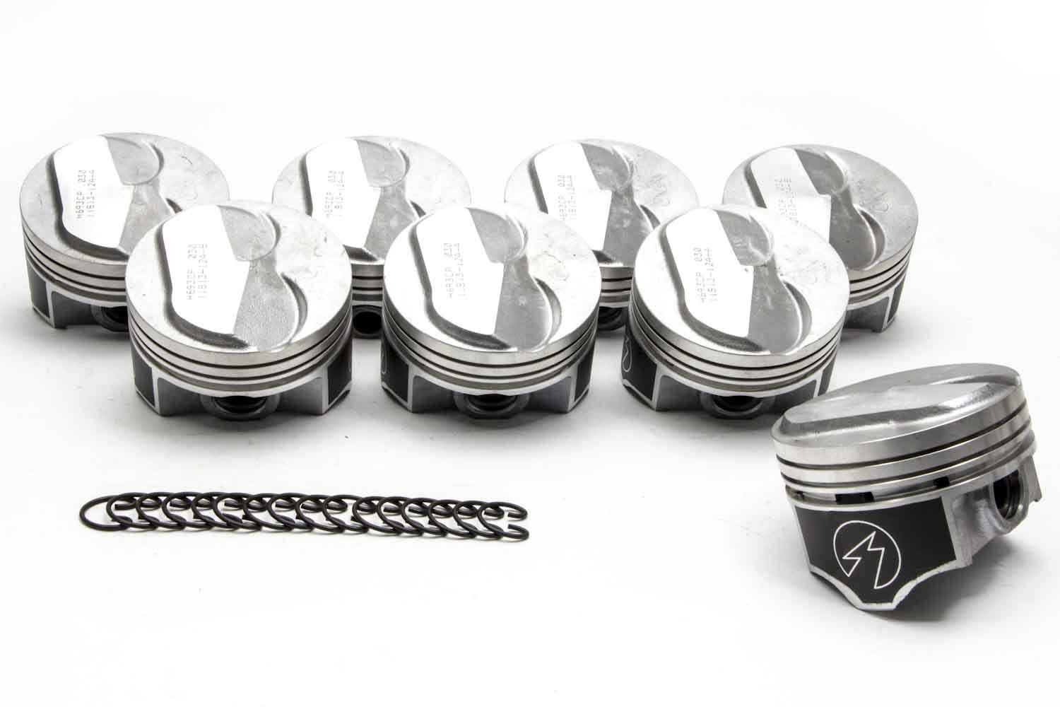 SPEED PRO Hypereutectic Coated 22cc Dome Pistons Set of 8 for Chevy Big Block 454 LS6 060 - High Performance Engine Upgrade for Racing & Street Rods