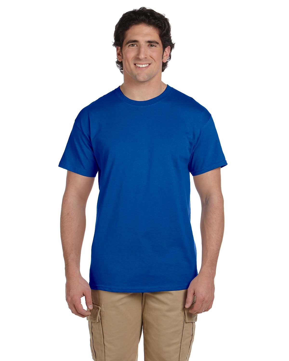 Fruit of the Loom Men's Seamless Lightweight T-Shirt - Royal Blue, X-Large - Comfortable Casual Wear for Gym, Work & Everyday Use