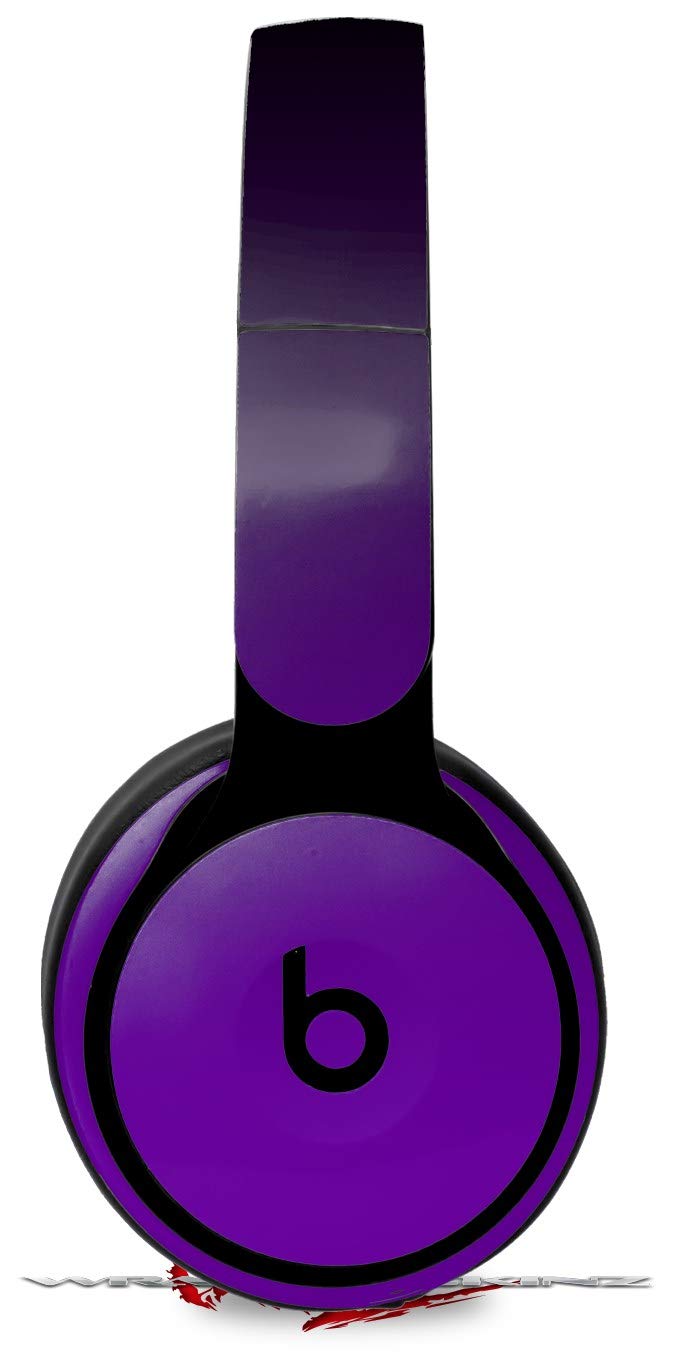 Original Beats Solo Pro Headphones Skin Decal Wrap - Smooth Fades Purple Black Design | Protective Vinyl Sticker Cover | Perfect for Travel, Gym & Daily Use (Headphones Not Included)
