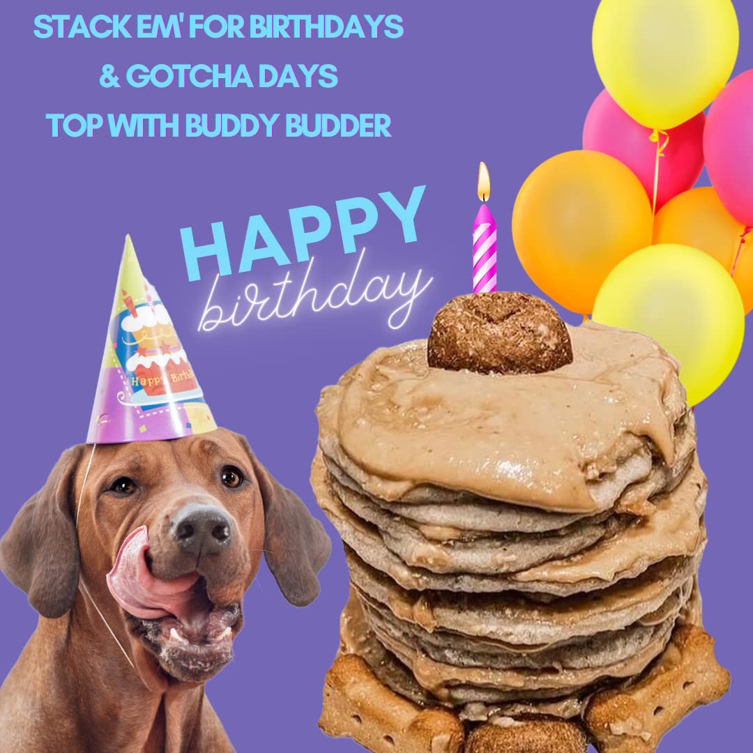 Superberry Snoot BUDDY BUDDER + POOCH PANCAKES - All-Natural Dog Pancake & Waffle Mix for Treats, Birthdays & Special Occasions - Made in USA - Perfect for Dog Parties, Training Rewards & Homemade Dog Treats