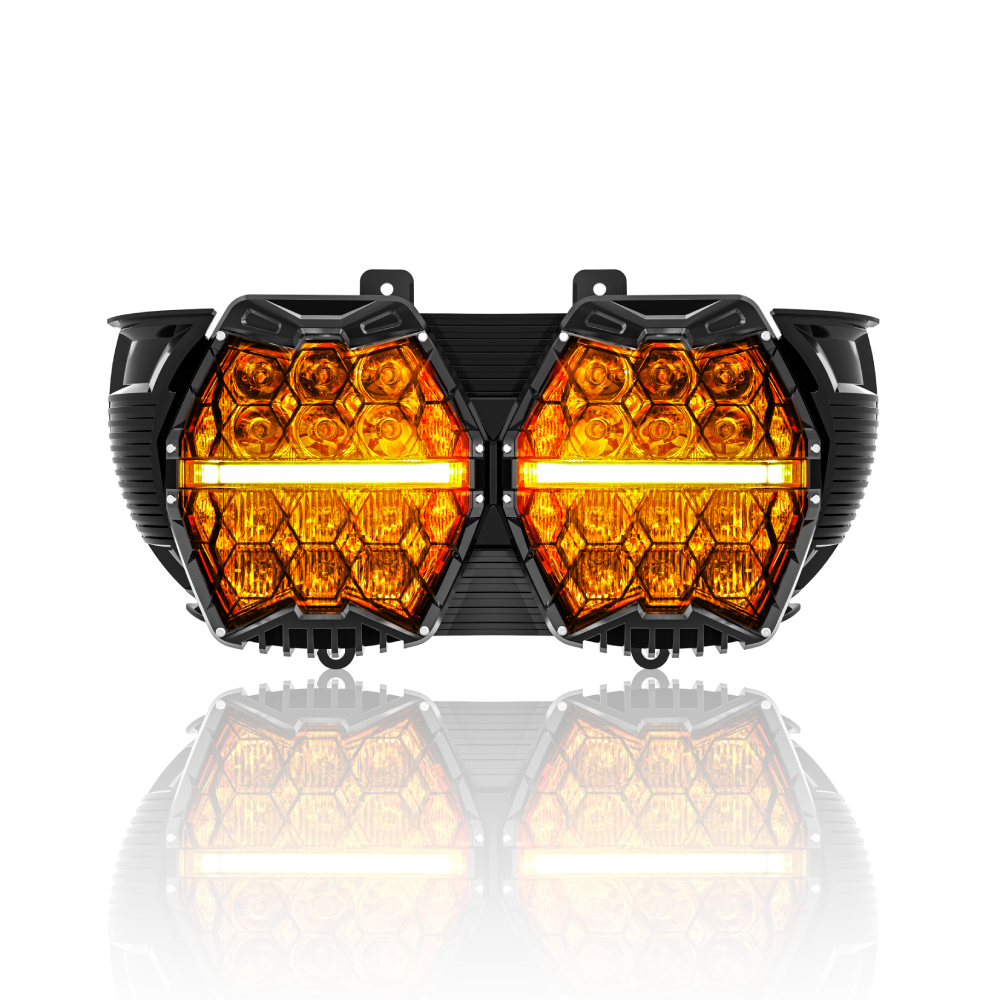 240W Harley Davidson Road Glide LED Dual Headlight Kit - Compatible with 2015-2024 Models - High Brightness Motorcycle Headlight for Night Riding & Improved Visibility
