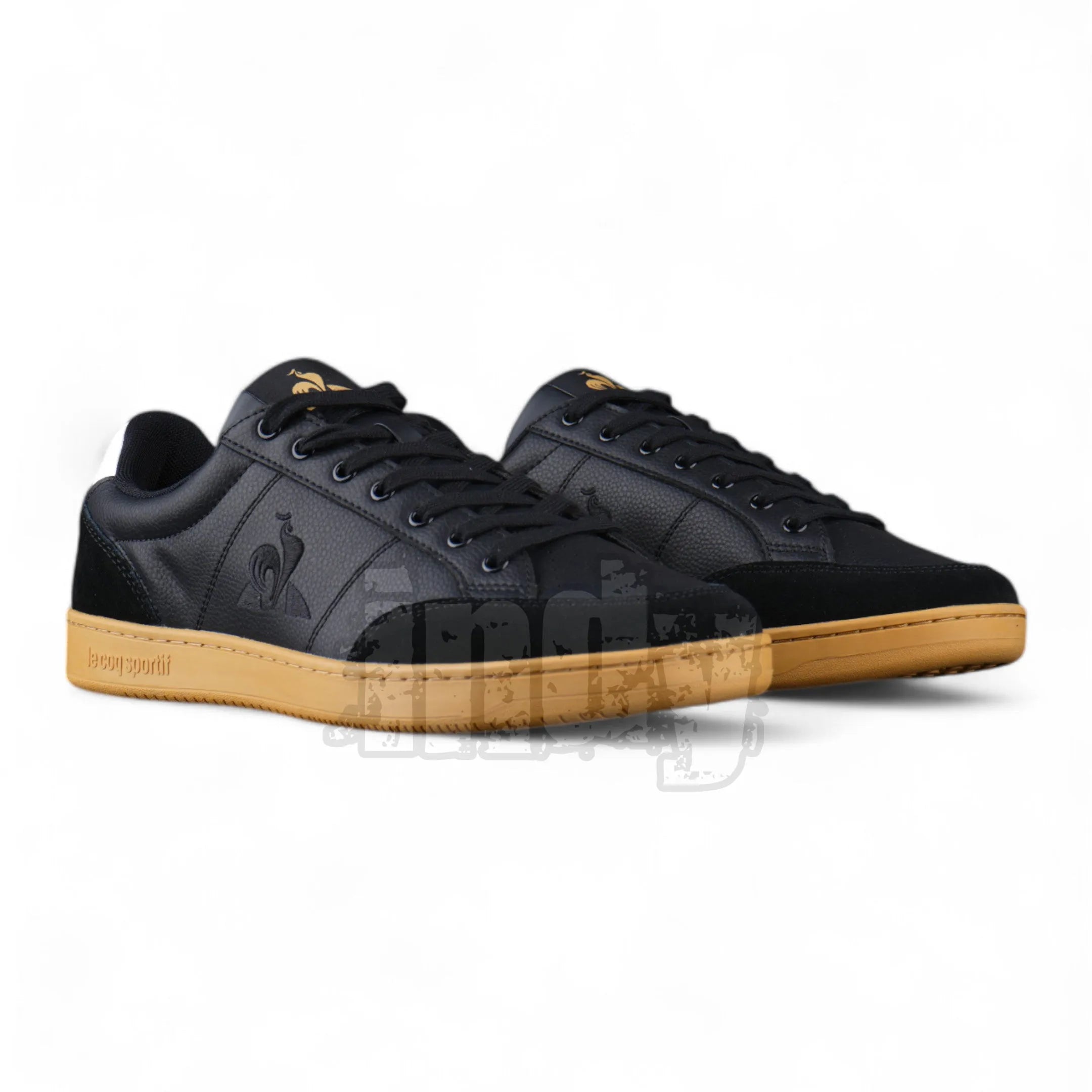 Le Coq Sportif Courtnet Classic Sneakers - Black & Brown Men's Casual Shoes for Walking, Running & Everyday Wear