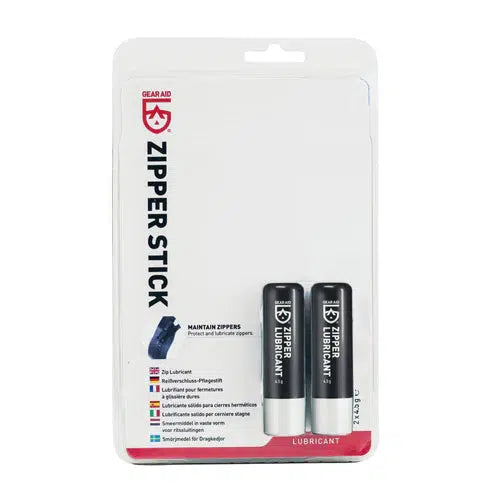 Gear Aid Zipper Lubricant Stick 2 Pack - Smooth Zipper Repair for Jackets, Bags & Outdoor Gear - Waterproof & Long-Lasting Solution for Stuck Zippers