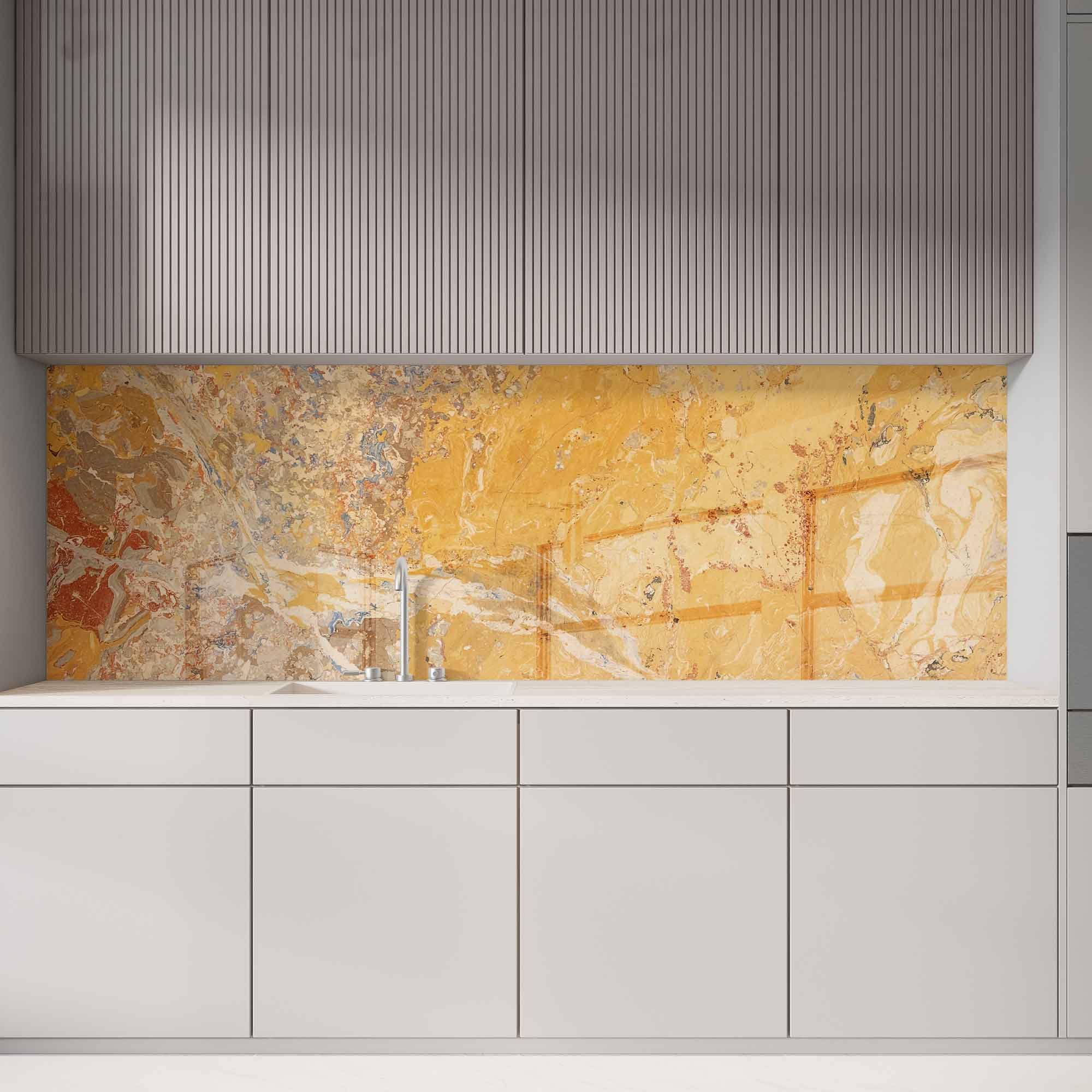 Premium Tempered Glass Kitchen Backsplash - 31.5x15.5
