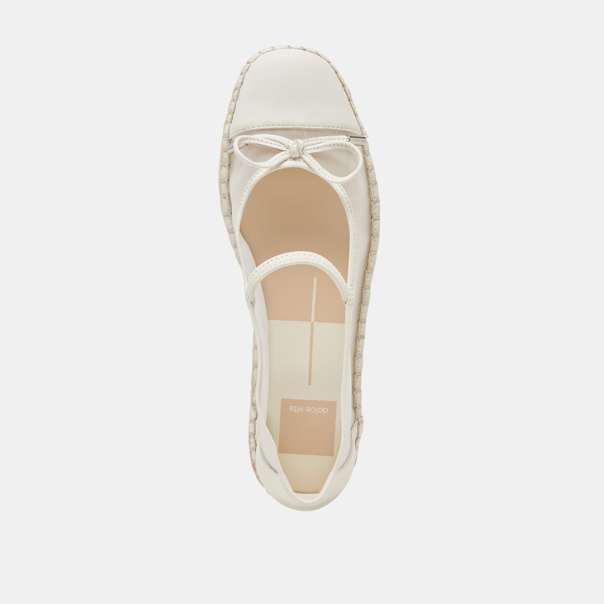CAMBRE Ballet Flats for Women - White Mesh Comfortable Slip-On Shoes for Casual Wear, Work & Travel