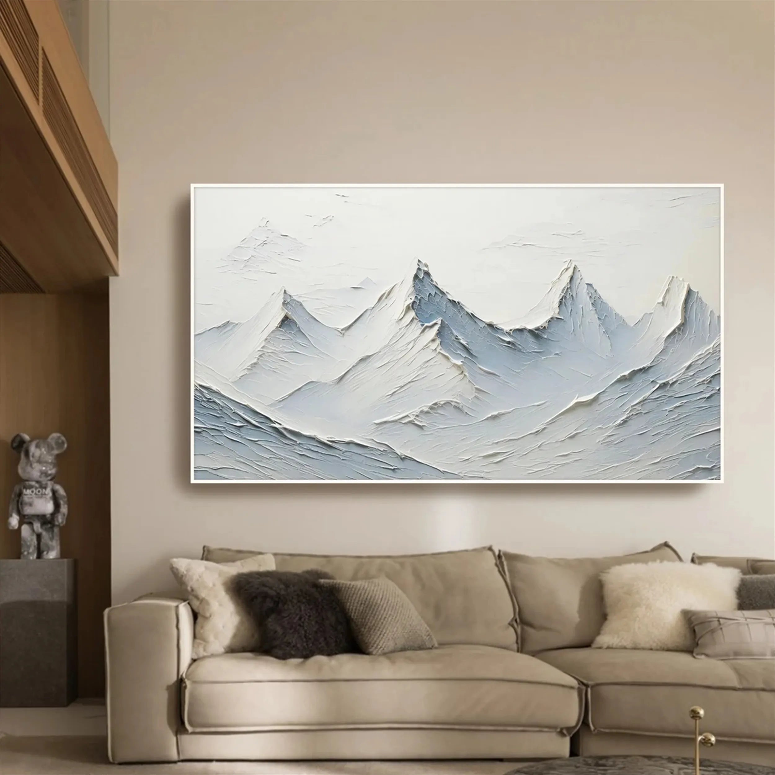Minimalist Textured Plaster Art Painting - Modern Abstract Wall Decor for Living Room, Bedroom & Office | #MM245