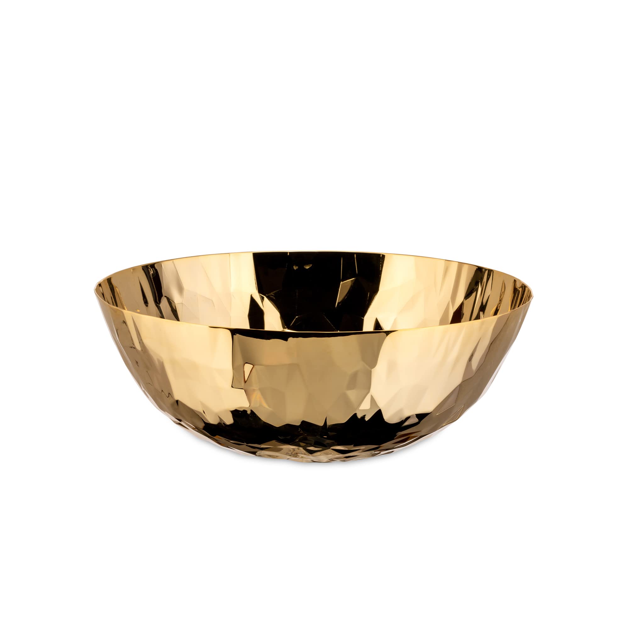 Alessi Joy n11 Round Basket - 18/10 Stainless Steel with 24K Gold Plating - Elegant Fruit Bowl & Home Decor for Dining Table & Kitchen Counter