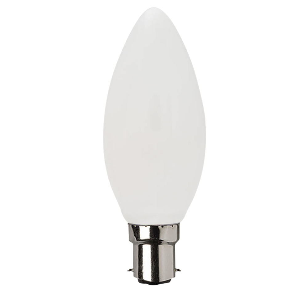 4W Dimmable SBC LED Candle Bulb - Warm White 2700K - Energy Efficient B15 Small Bayonet Base - Perfect for Chandeliers, Wall Sconces, and Vintage Fixtures
