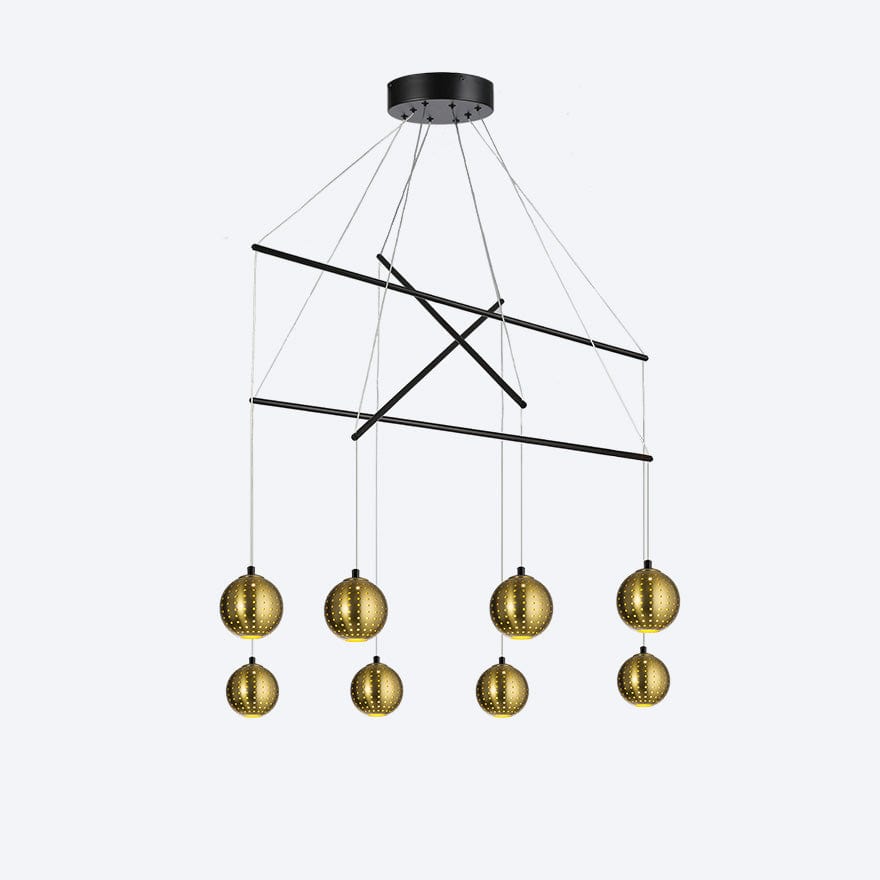 ZORO Multi 8 LED Pendant Light with Yosh Shade - Dimmable Modern Lighting for Kitchen Island, Dining Room & Bedroom Decor
