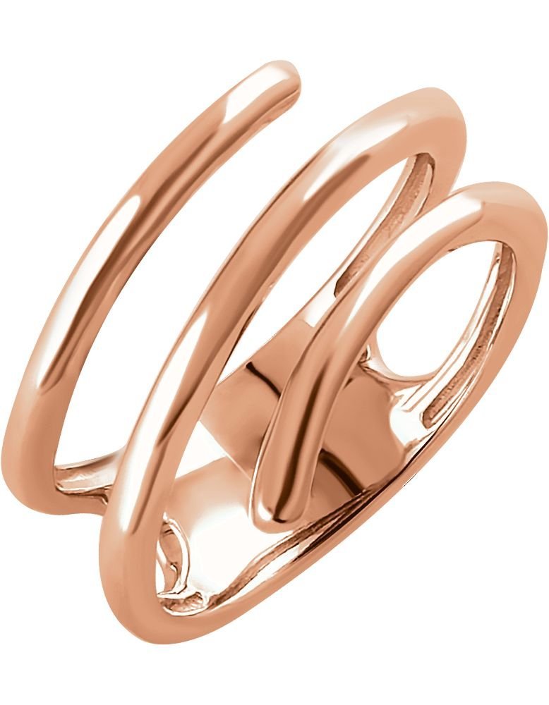 14K Rose Gold Freeform Ring - Size 7 | Handmade Dainty Minimalist Stacking Ring for Women | Perfect for Everyday Wear, Gift Giving & Special Occasions