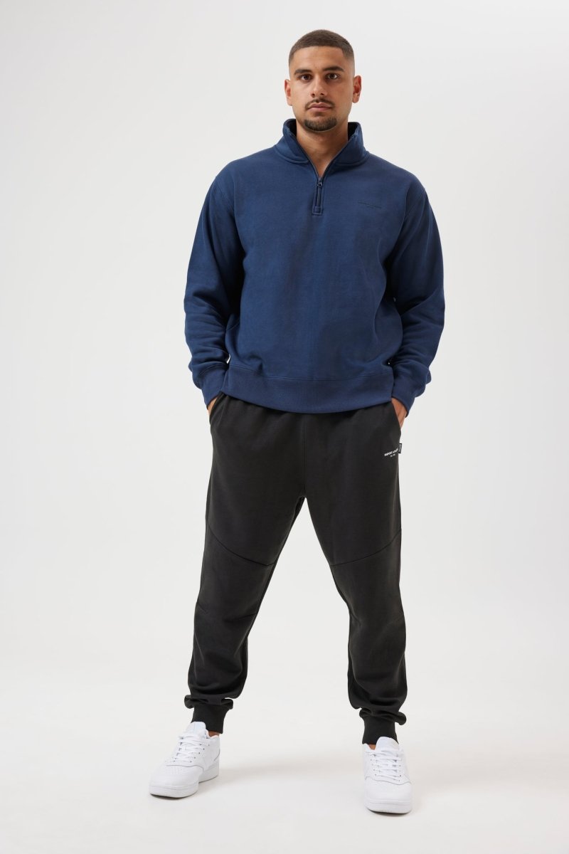 INSPORT Men's Alaska Quarter Zip Fleece Pullover - Navy Blue - Lightweight & Comfortable for Outdoor Activities, Hiking, and Casual Wear