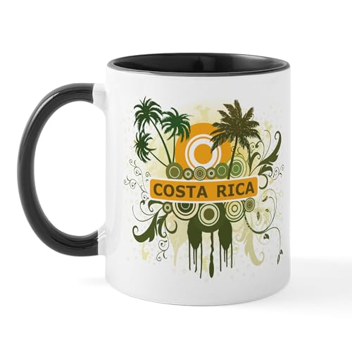 White/Black Inside - Palm Tree Costa Rica Mug