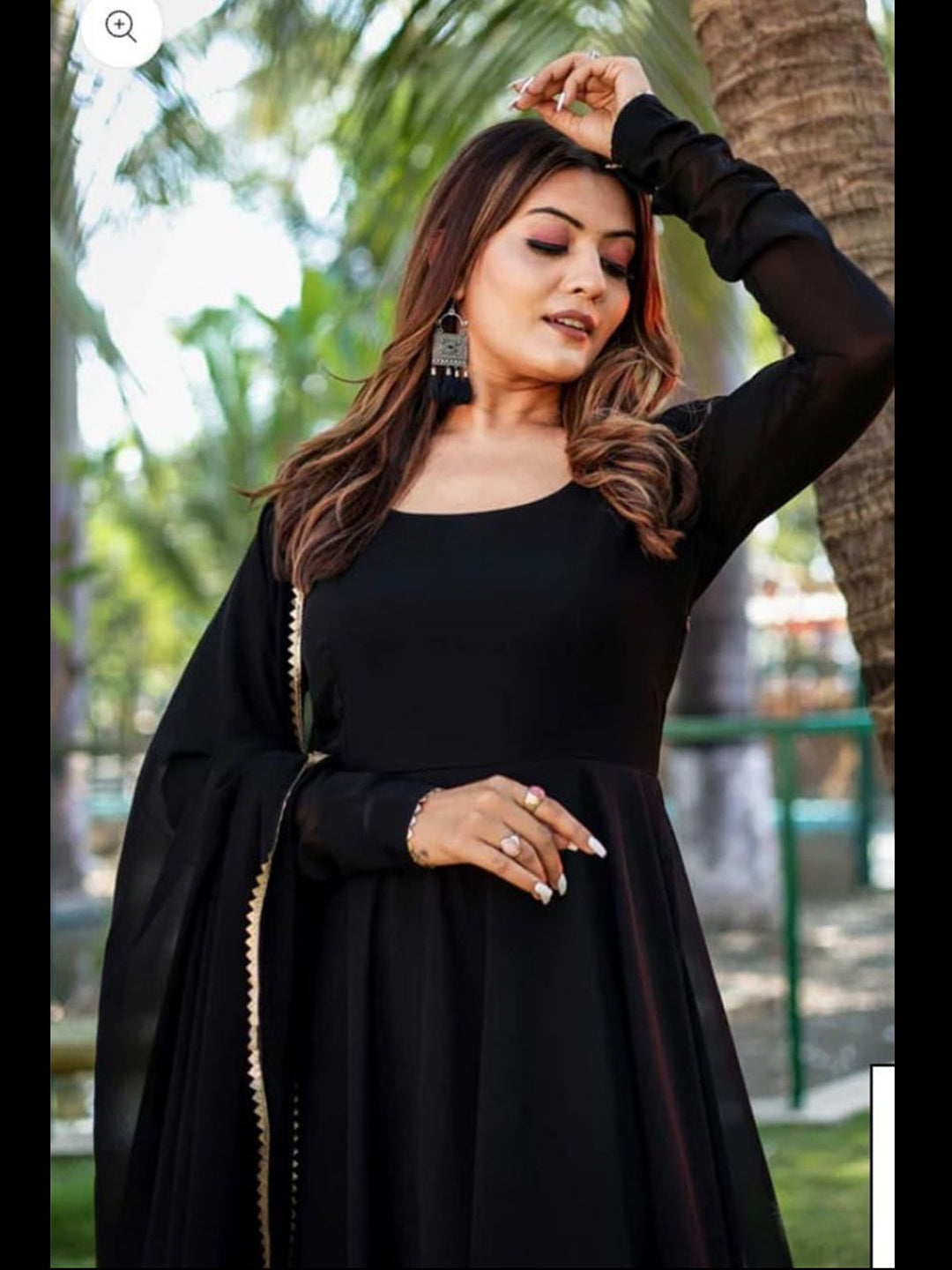 Elegant Black Embroidered Designer Gown with Dupatta - Perfect for Weddings, Parties & Special Occasions