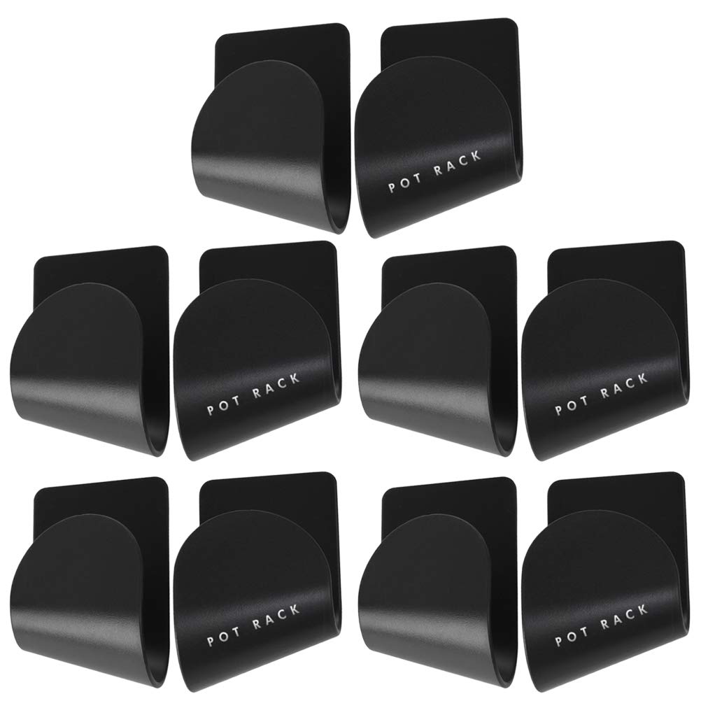 Cabilock 5-Pair ABS Frosted Shelf Bracket - Pot Lid Storage Rack, Cutting Board Organizer & Kitchen Lid Holder - Space-Saving Multifunctional Kitchen Organizer for Pots, Pans & Cutting Boards (Black) - Perfect for Small Kitchens, Pantry Organization & Cabinet Storage