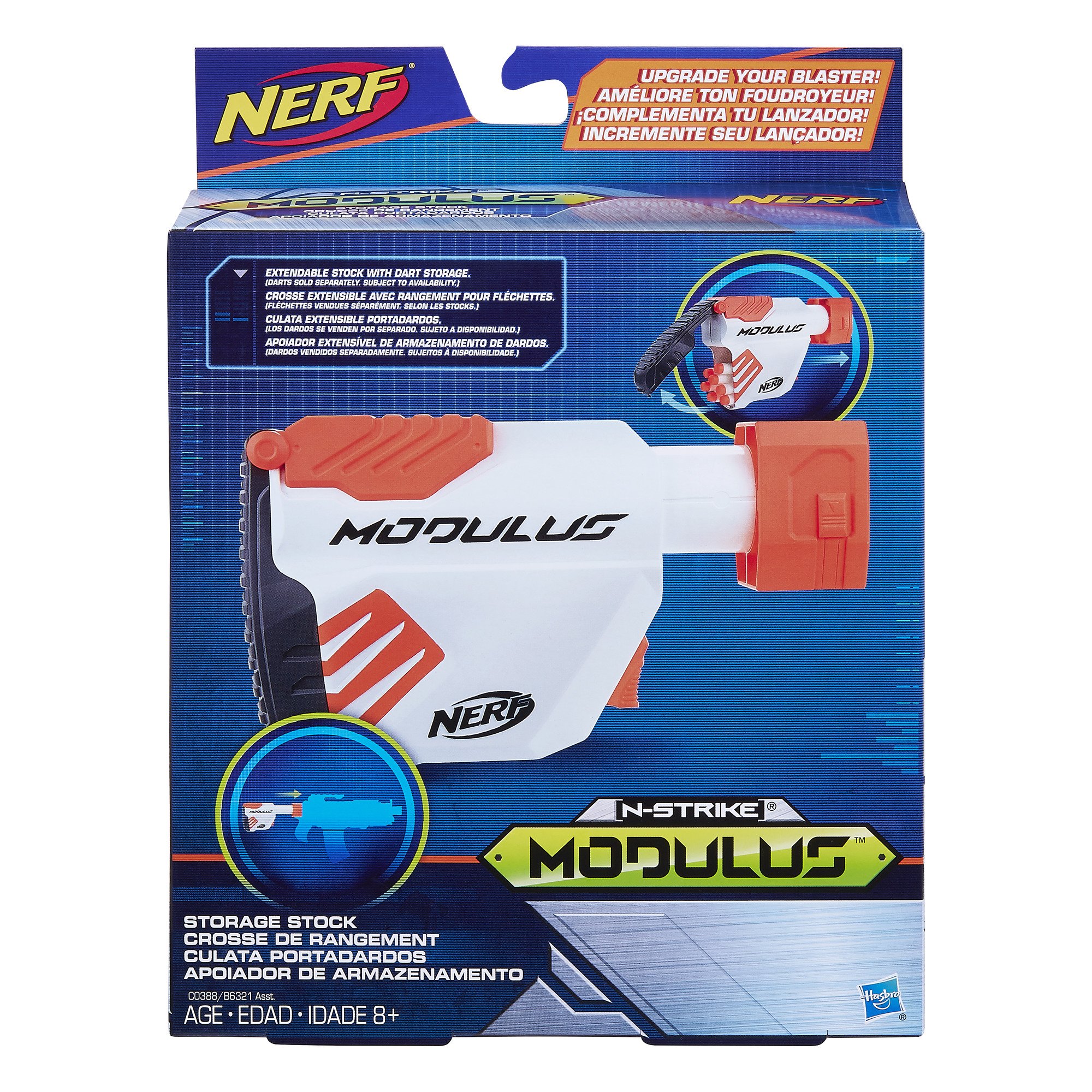 Nerf Modulus Storage Stock - Expandable Ammo Holder for Nerf Blasters | Perfect for Nerf Battles, Target Practice & Outdoor Play