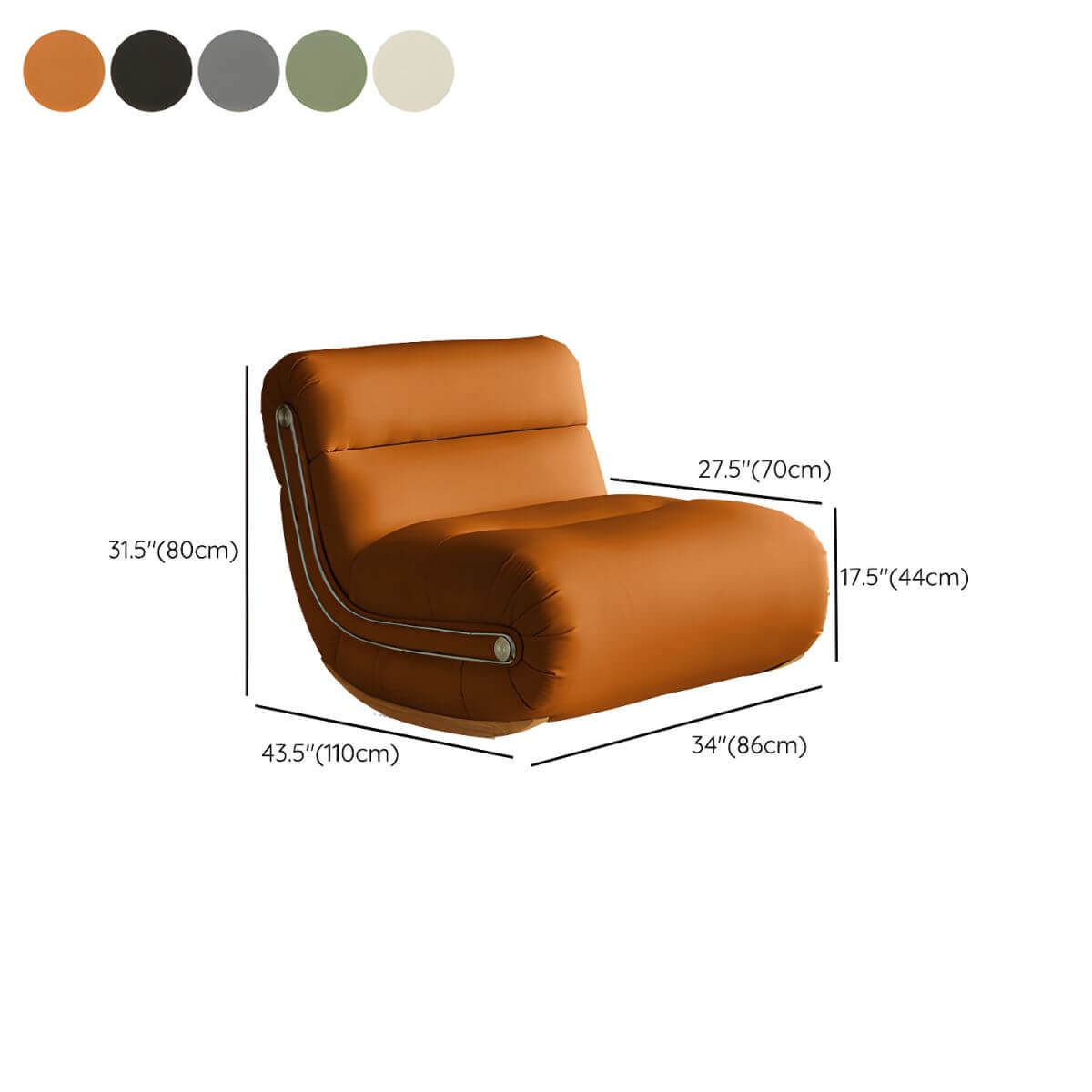 Stylish Solid Color Rocking Chair with Anti-Scratch Upholstery & Natural Wood Legs - Perfect for Living Room, Nursery, or Reading Nook