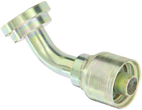 Aeroquip 1A24FLA32 Carbon Steel Global TTC Crimp Hose Fitting - 45 Degree Elbow, 2