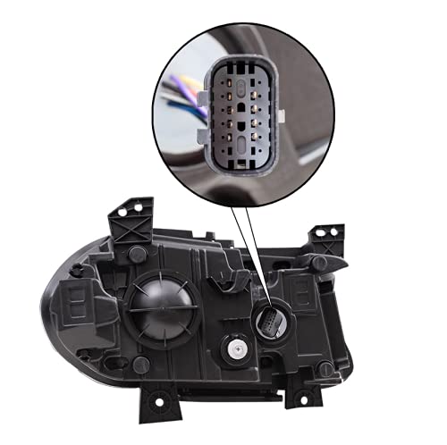 2015 Dodge Charger Driver Side Halogen Headlight Assembly Replacement - Left Hand (LH) Compatible with Dodge Charger Models - Perfect for Night Driving & Road Safety