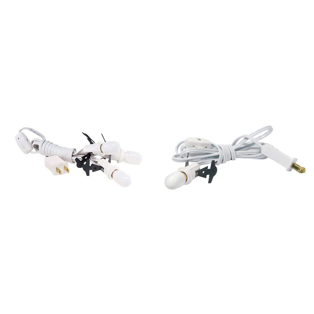 Department 56 Village Accessories - 3-Socket Light Set (56.52835) & Single Cord Set Lights for Christmas Villages | Holiday Home Decor & Winter Display Lighting