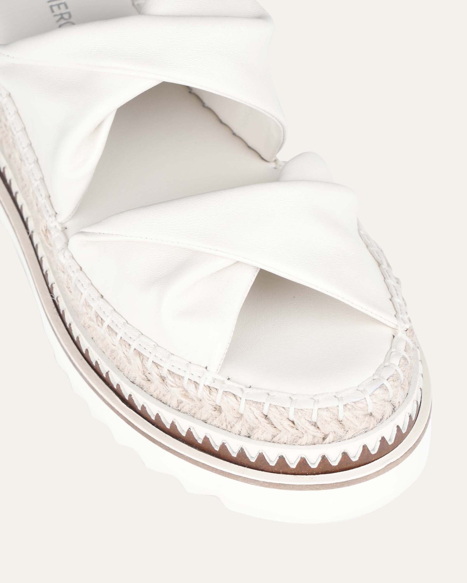 Elena Espadrille Slides - Off White Leather Comfortable Sandals for Women | Perfect for Beach, Pool, and Summer Outfits