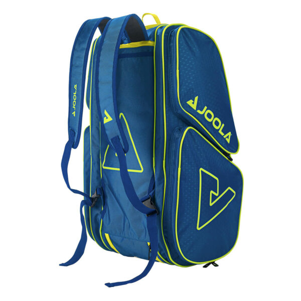 JOOLA Tour Elite Pickleball Bag - Premium Paddle Tennis Backpack with Padded Shoulder Straps & Ventilated Shoe Compartment (Navy/Yellow) - Perfect for Tournaments, Training & Travel