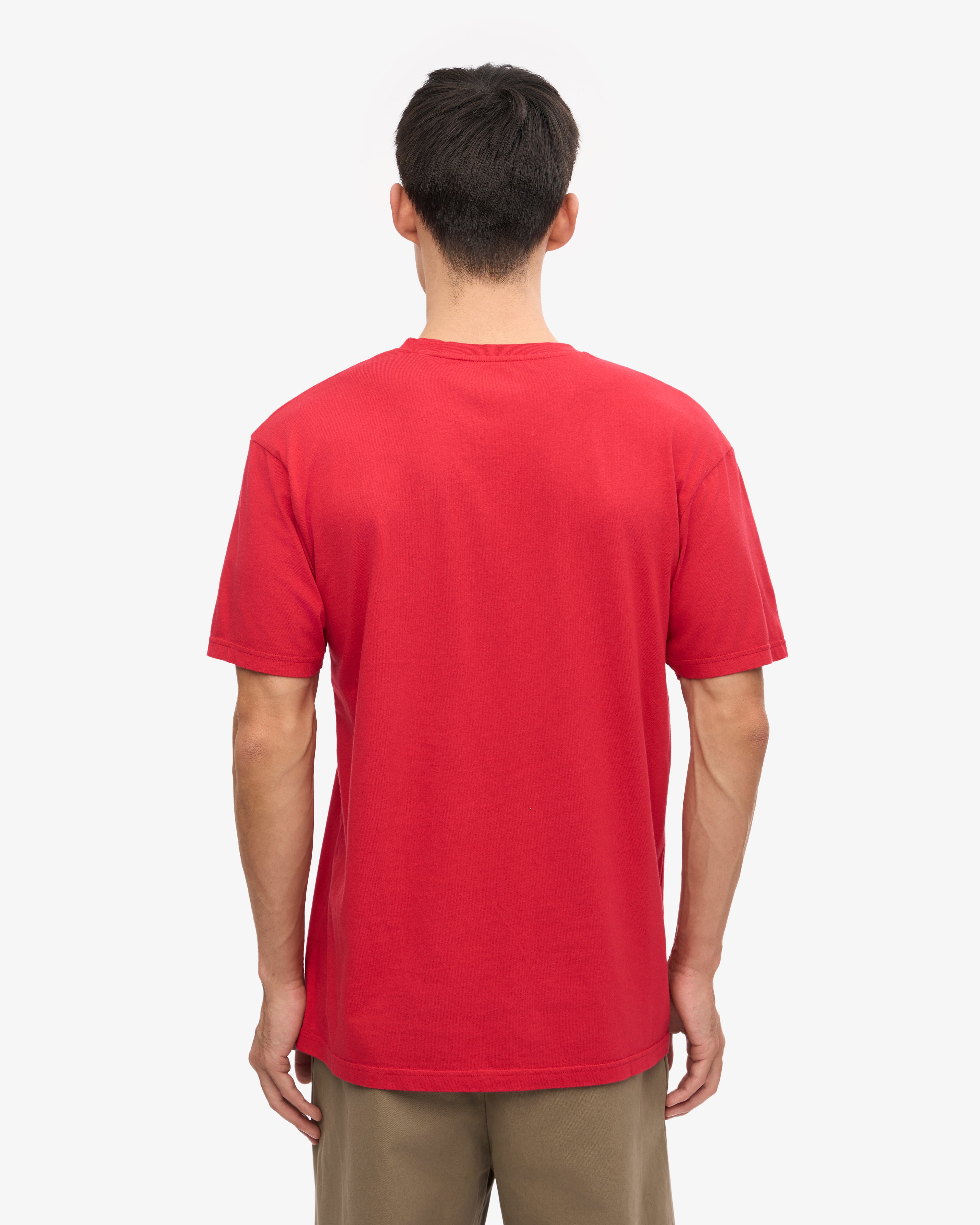 Classic Organic Cotton T-Shirt for Men & Women - Soft & Comfortable Scarlet Red Tee - Perfect for Casual Wear, Gym, and Everyday Outfits