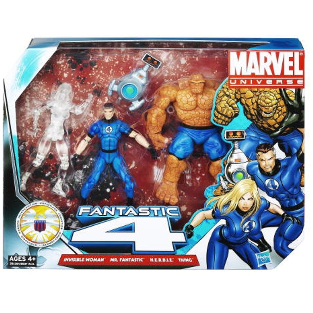 Hasbro Marvel Universe 3.75 Inch Fantastic Four Action Figure 3-Pack with Invisible Woman Figure | Superhero Collectibles for Display & Play | Perfect for Marvel Fans & Toy Collectors