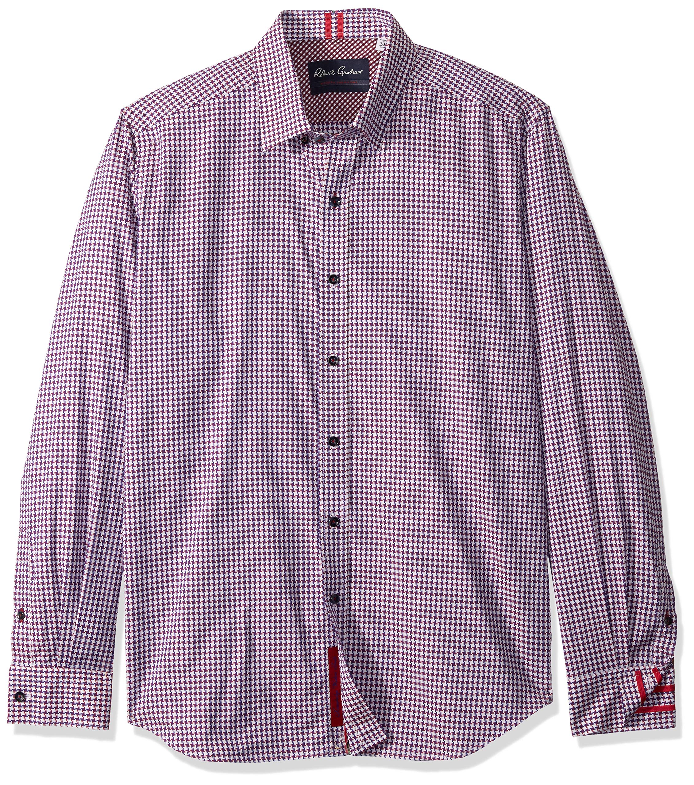 Robert Graham Men's Miller Long Sleeve Woven Shirt | Premium Casual Button-Up for Work & Date Nights | Comfortable & Stylish Business Casual Attire