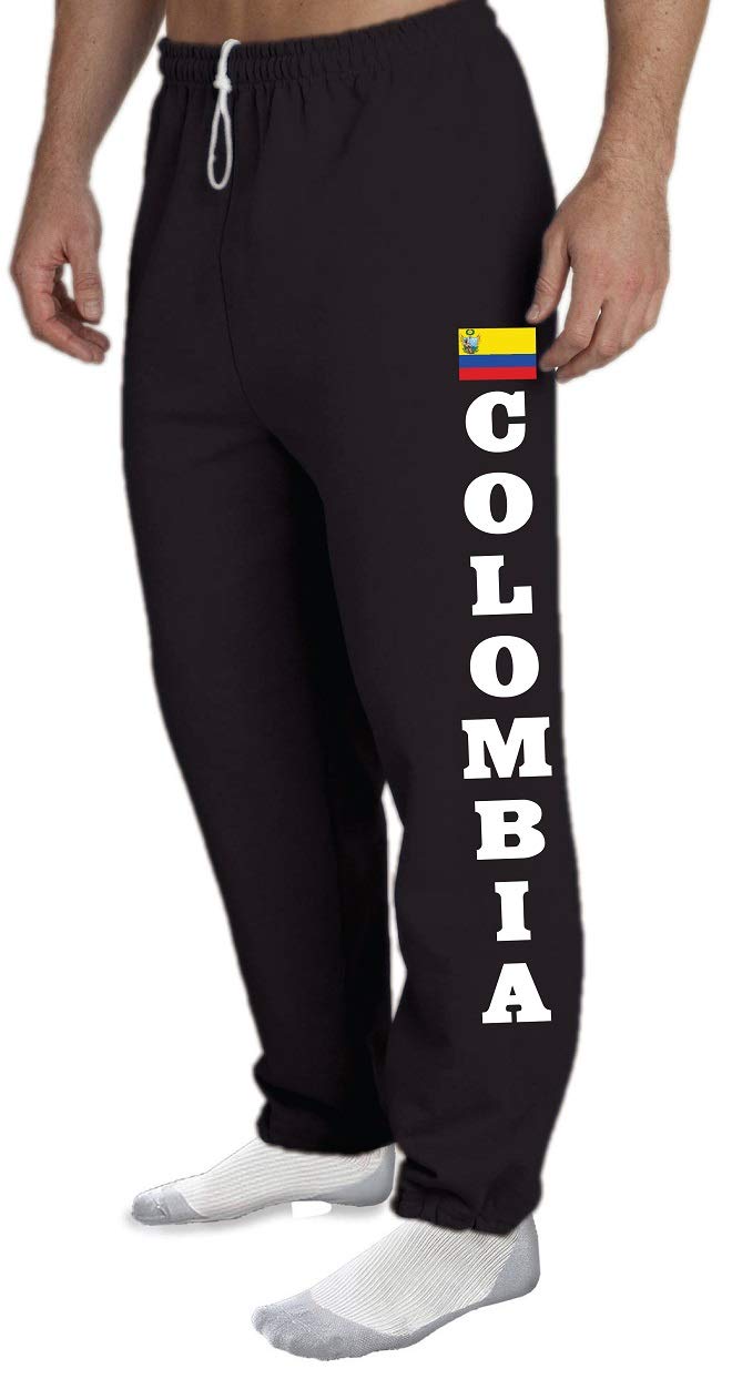 STUFF WITH ATTITUDE Colombia Open Bottom Black Sweatpants - Comfortable Casual Joggers for Men & Women | Perfect for Lounge Wear, Gym, Yoga & Street Fashion