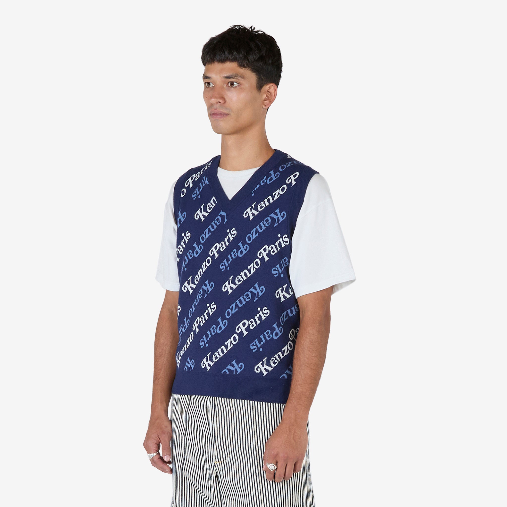 KENZO by Verdy Women's Sleeveless Jumper Dress - Midnight Blue | Casual Summer Outfit, Streetwear Fashion, Day to Night Wear
