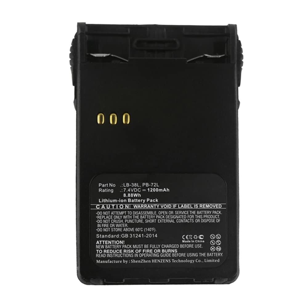Synergy Digital 2-Way Radio Battery - 1200mAh Li-ion 7.4V Replacement Battery for PUXING PX-728 Walkie Talkie | Compatible with HUNTEC Battery | Perfect for Outdoor Adventures, Construction Sites & Emergency Communication
