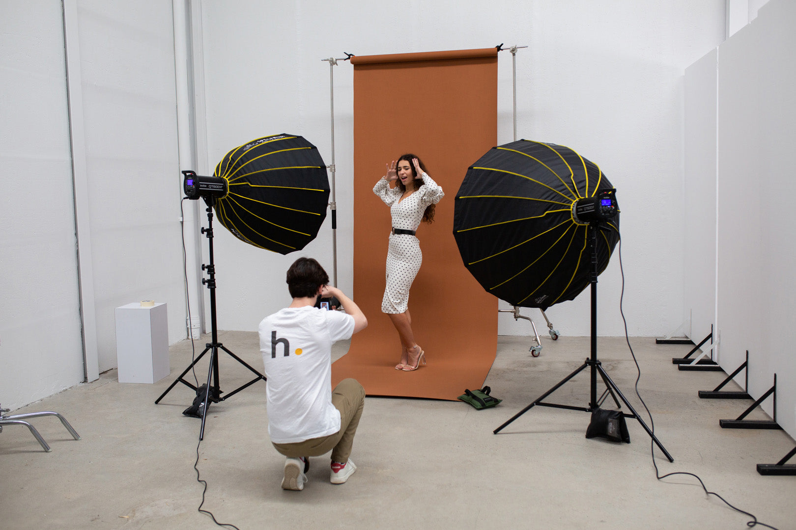 Sugar & Spice Photography Backdrop Set - 1.36 x 10M Half Width Studio Paper Background for Newborn, Baby Shower & Cake Smash Photo Shoots