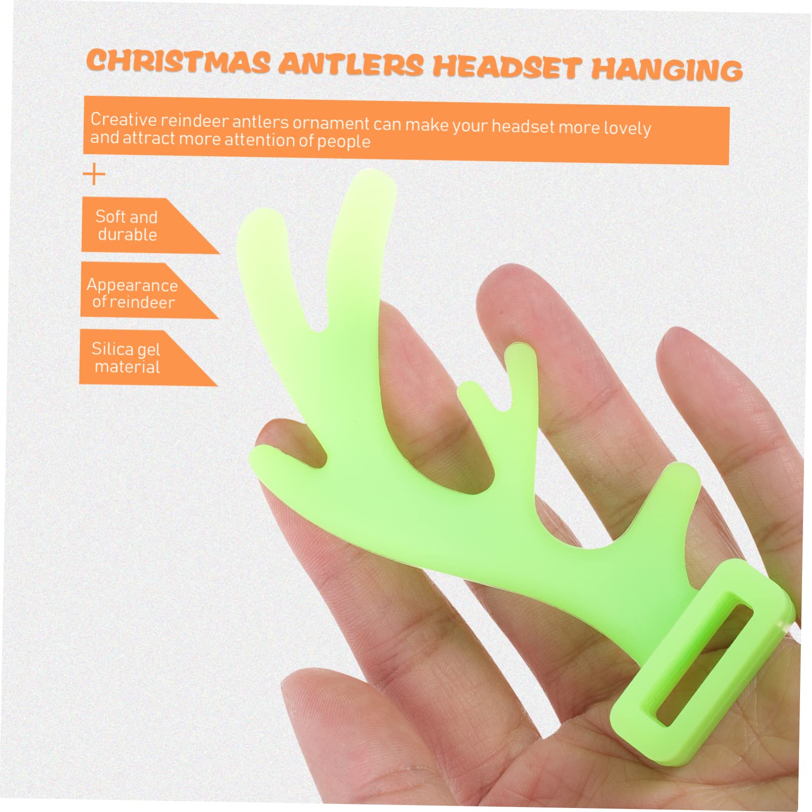 OSALADI Elegant Reindeer Antler Headband - Christmas Headphone Accessory for Women, Easy to Apply Headset Horns with Adjustable Straps - Perfect for Holiday Parties, Christmas Photos & Festive Gatherings