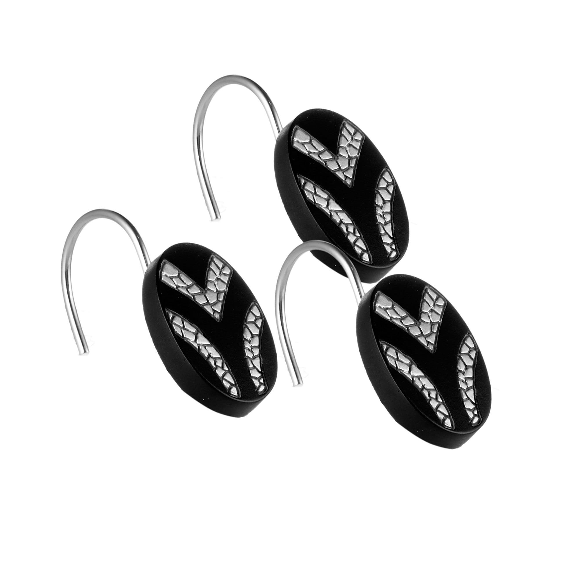 Luxury Shower Curtain and Hooks Set - Waterproof Bathroom Decor with Stainless Steel Hooks for Modern Home & Spa Experience