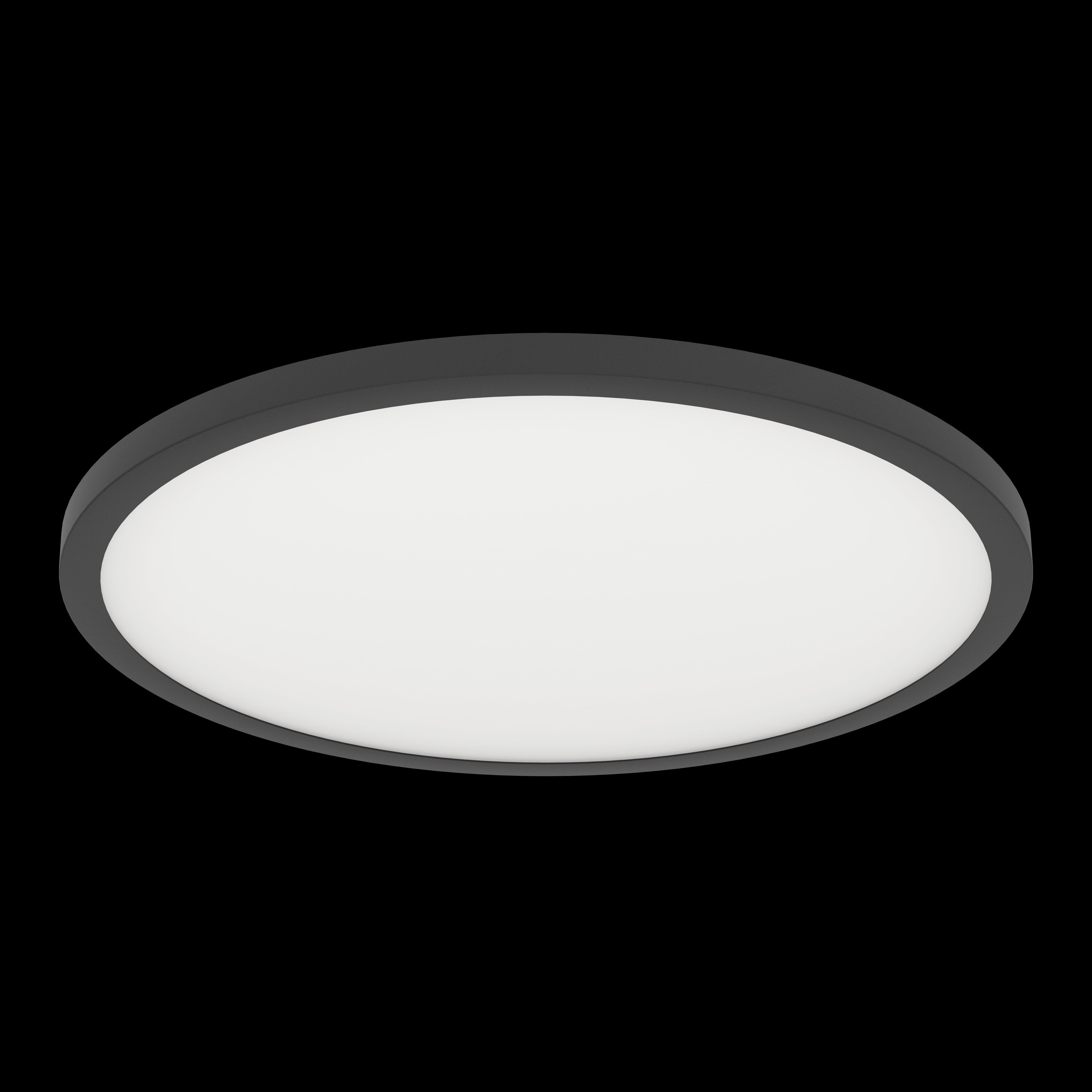 Eglo Connect Sarsina Z Smart Black Round LED Flush Mount Ceiling Light 45cm - Modern Lighting for Bedroom, Living Room & Kitchen - Dimmable WiFi-Enabled Smart Home Lighting