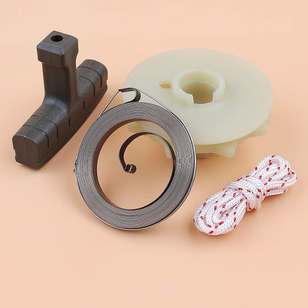 Recoil Starter Pulley Spring Kit - Compatible with Partner 350 351, Poulan 3314 3416 3516 1900 1950 1975 2025 2050, Husqvarna 530037817 Chainsaws - Easy Replacement for Smooth Engine Starts