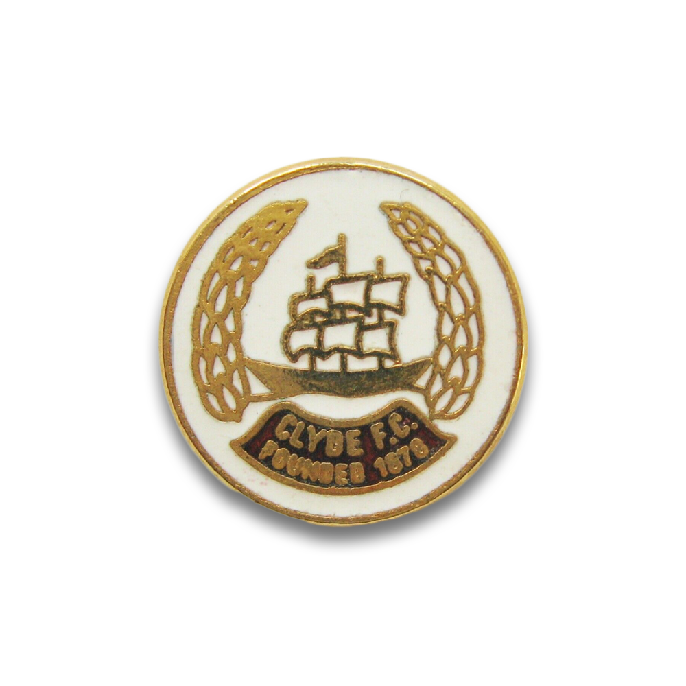 Clyde FC Gold Pin Badge - Collectible Football Club Enamel Lapel Pin for Fans, Supporters & Memorabilia - Perfect for Jackets, Hats & Backpacks